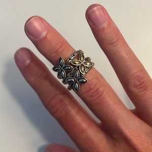 John Hardy Flower Ring Set of 3